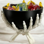 Skeleton Candy Bowl - Durable Halloween Decor for Indoor Celebrations 4