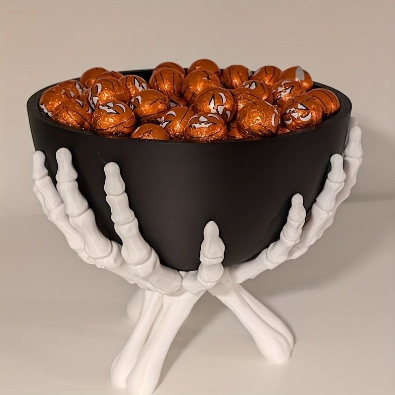 Skeleton Candy Bowl - Durable Halloween Decor for Indoor Celebrations 7