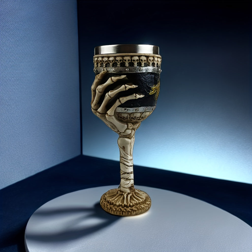 SkullSip Gothic Skeleton Goblet - Durable Stainless Steel Drinkware 0