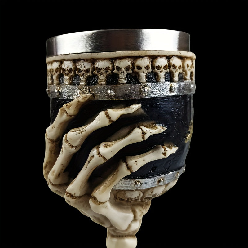 SkullSip Gothic Skeleton Goblet - Durable Stainless Steel Drinkware 2