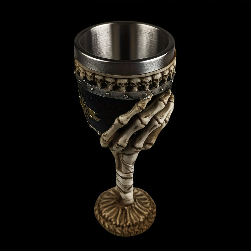SkullSip Gothic Skeleton Goblet - Durable Stainless Steel Drinkware 4