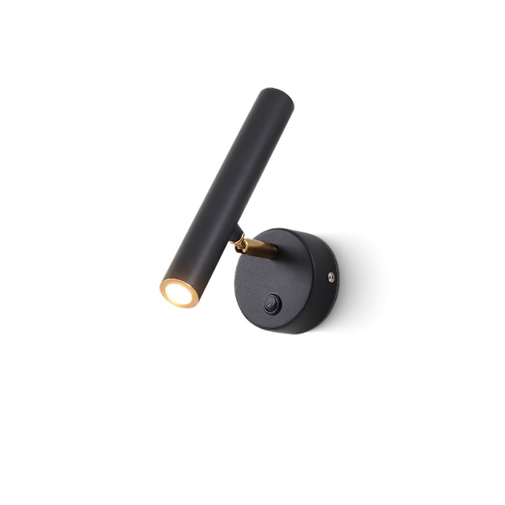 Slender Adjustable Wall Lamp with Integrated LED, Black Finish – Modern Sconce Light for Indoor Spaces 0