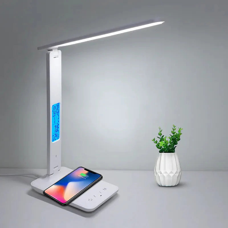 Smart LED Desk Lamp - Adjustable Lighting & Wireless Charging 0