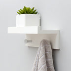 Smash Wall Shelf - Durable Wooden Storage Rack with Hooks for Organized Spaces 0