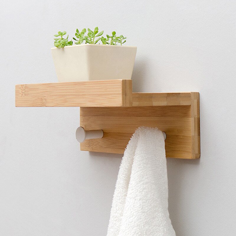 Smash Wall Shelf - Durable Wooden Storage Rack with Hooks for Organized Spaces 10