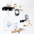 Smash Wall Shelf - Durable Wooden Storage Rack with Hooks for Organized Spaces 5