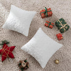 Snowflake Cushion Cover - Soft Polyester with 3D Winter Design 4