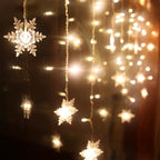 Snowflake Hanging Lights - 16 LED Snowflakes with 8 Modes, Indoor/Outdoor 0