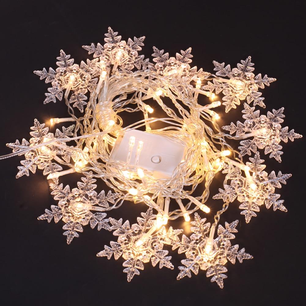 Snowflake Hanging Lights - 16 LED Snowflakes with 8 Modes, Indoor/Outdoor 3