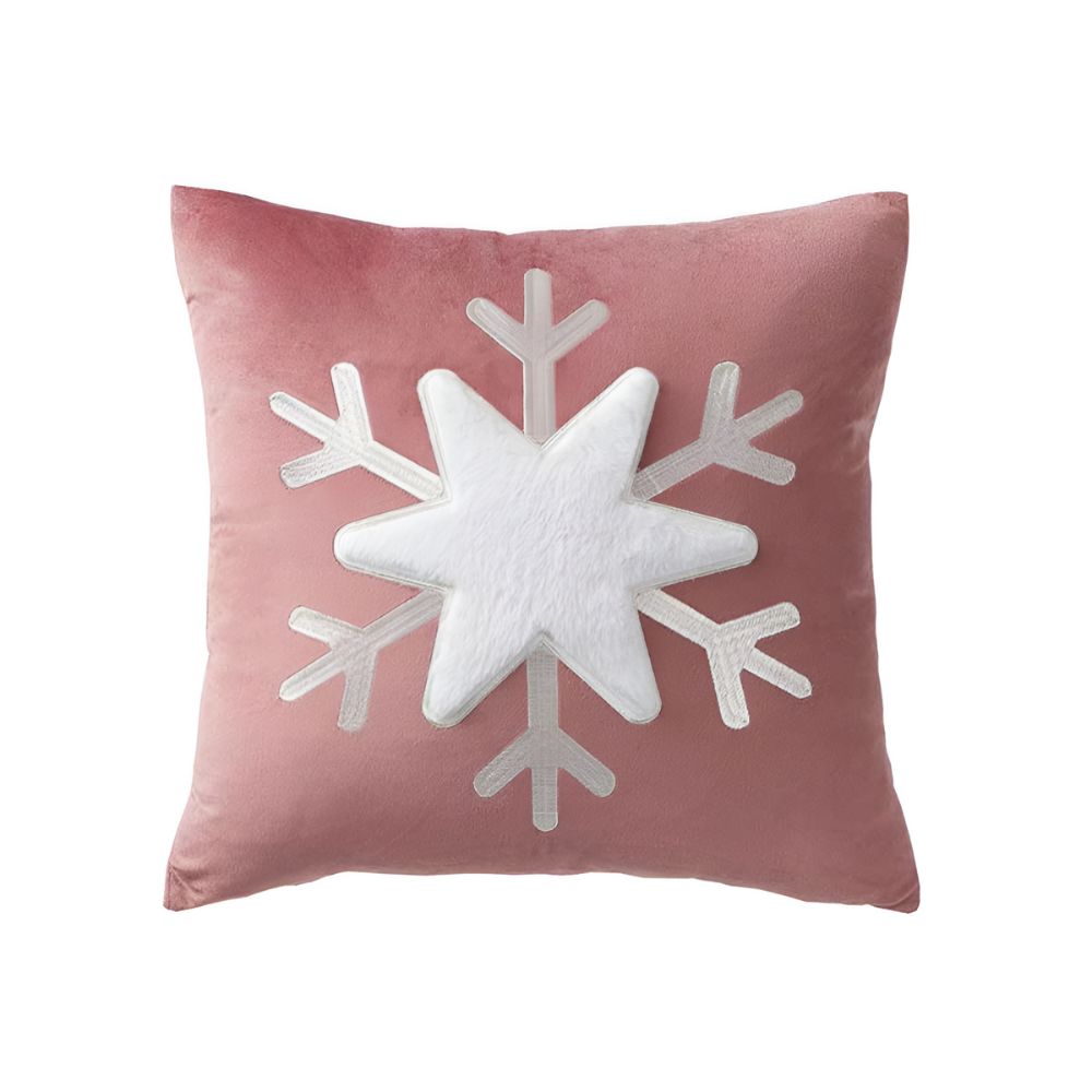 Snowflake Holiday Pillowcase - Soft, Cozy Winter Decor 43x43cm 2
