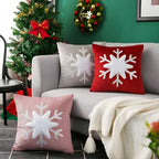 Snowflake Holiday Pillowcase - Soft, Cozy Winter Decor 43x43cm 5