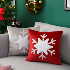 Snowflake Holiday Pillowcase - Soft, Cozy Winter Decor 43x43cm 6