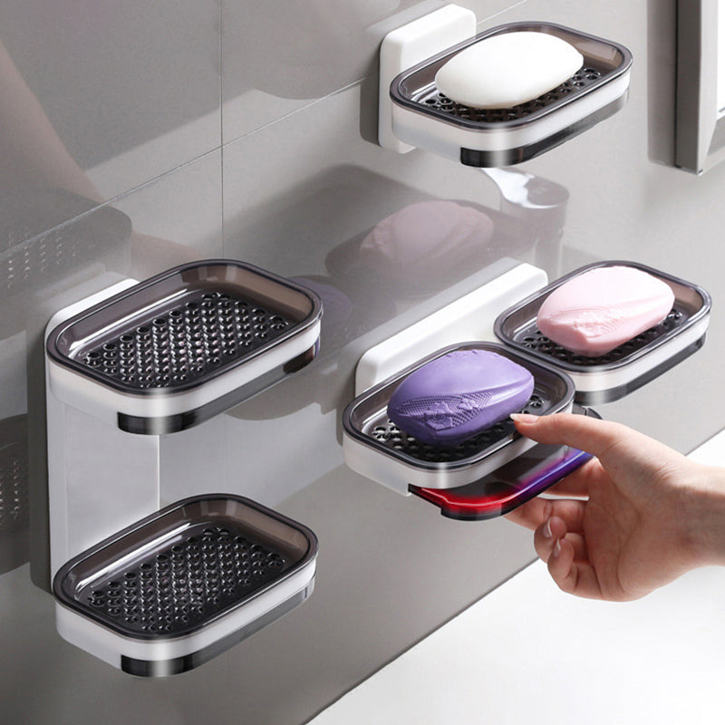 Soap Dish for Shower - Draining Tray, Easy Install, Durable ABS 3