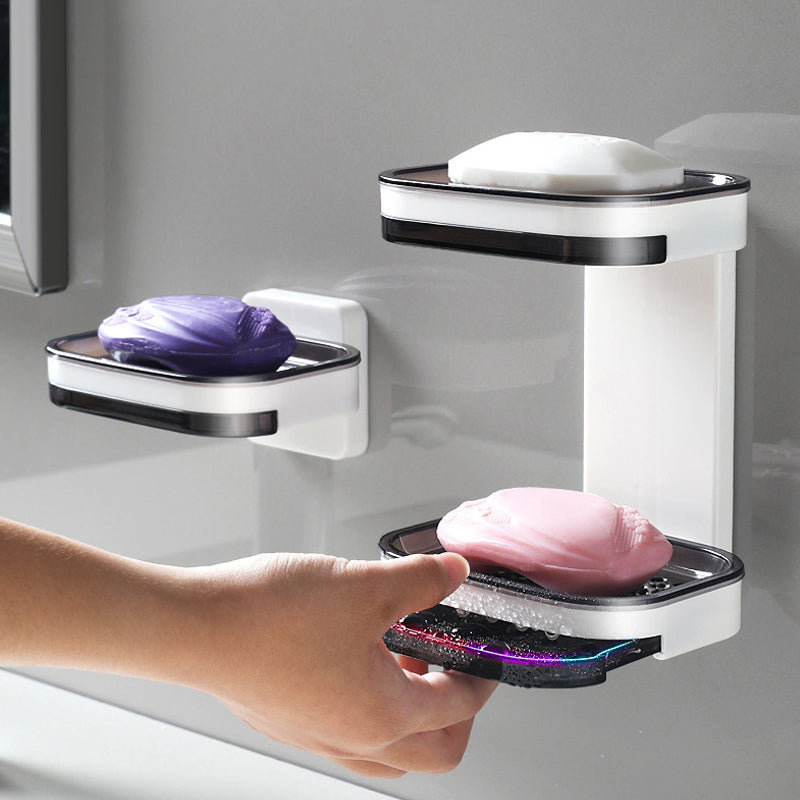 Soap Dish for Shower - Draining Tray, Easy Install, Durable ABS 6