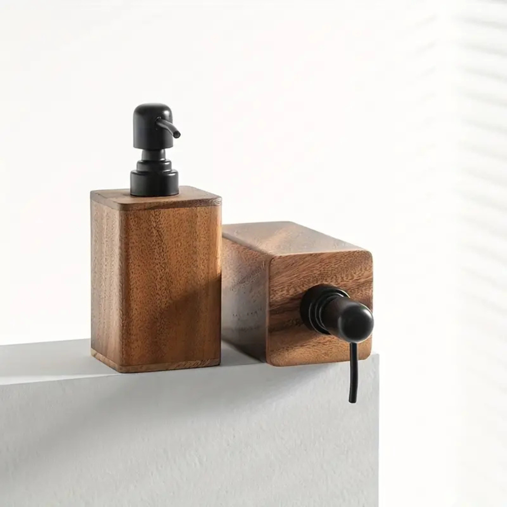Soap Dispenser Wood Refillable 200ml or 400ml Bathroom, Eco-Friendly 5
