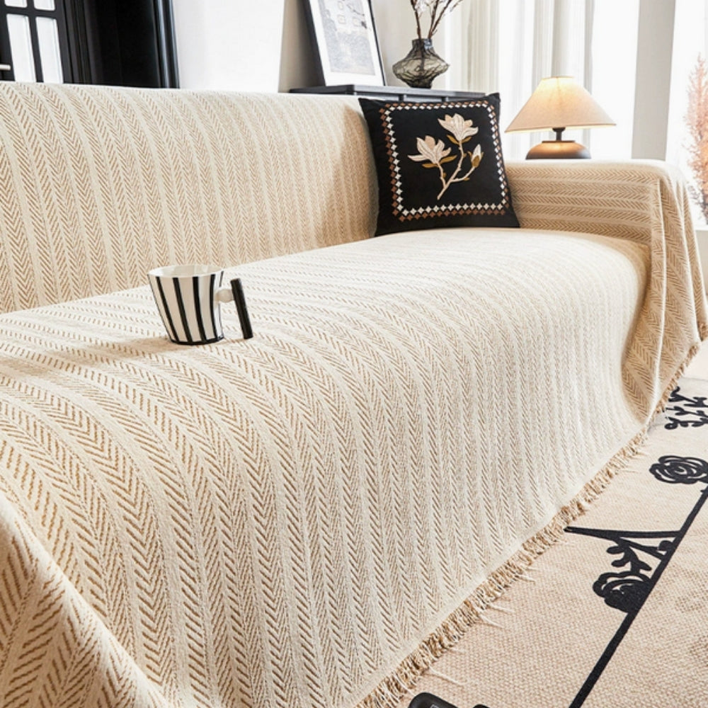 Sofa Cover - Elegant Chenille Slipcover for Protection & Style 0