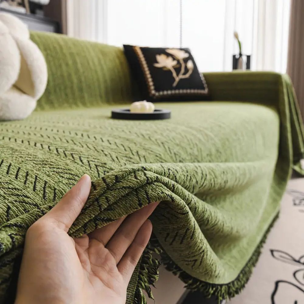 Sofa Cover - Elegant Chenille Slipcover for Protection & Style 1