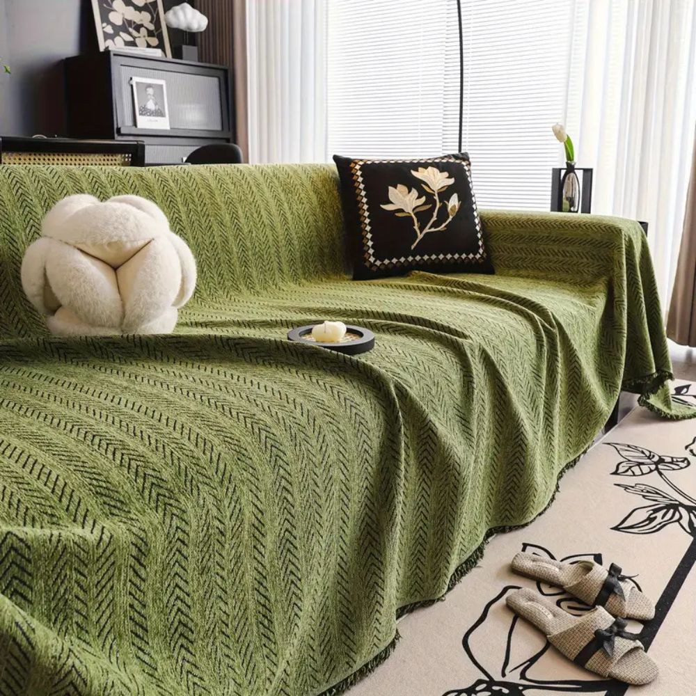 Sofa Cover - Elegant Chenille Slipcover for Protection & Style 5