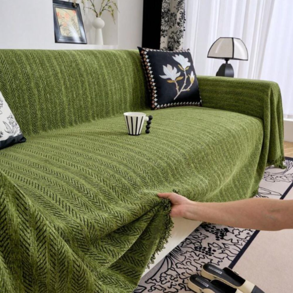 Sofa Cover - Elegant Chenille Slipcover for Protection & Style 7