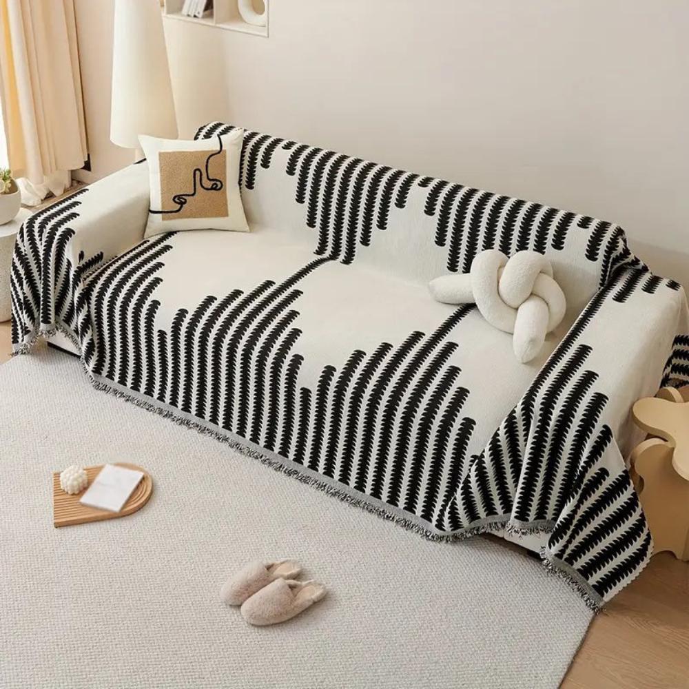 Sofa Cover Chenille Fabric One Piece Non Slip Backing Machine Washable, Non-Slip Design 1