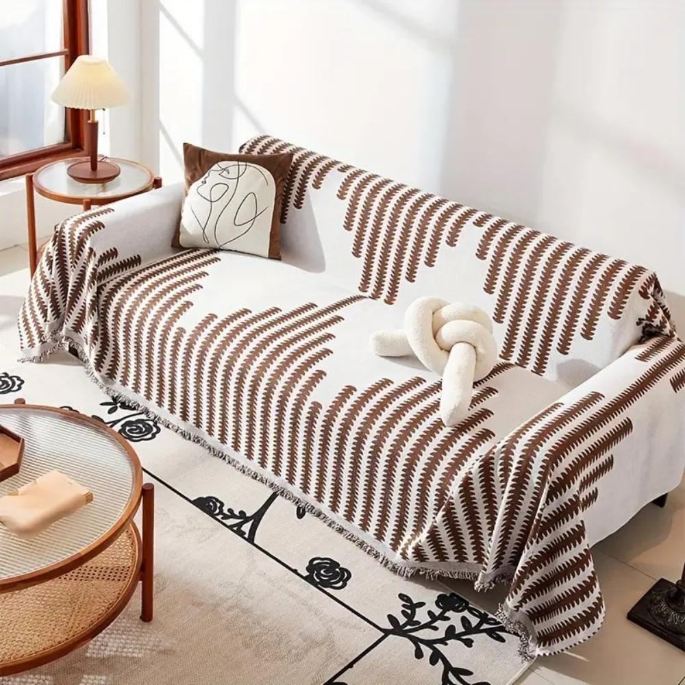 Sofa Cover Chenille Fabric One Piece Non Slip Backing Machine Washable, Non-Slip Design 3