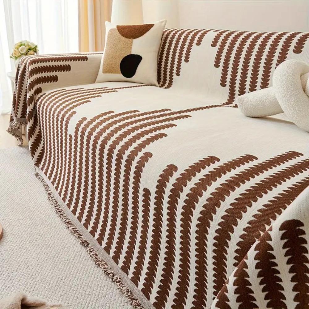 Sofa Cover Chenille Fabric One Piece Non Slip Backing Machine Washable, Non-Slip Design 4