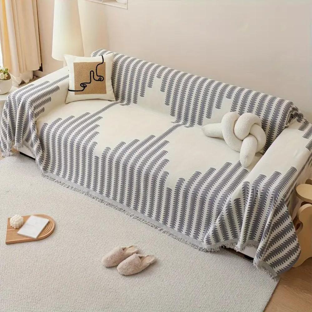 Sofa Cover Chenille Fabric One Piece Non Slip Backing Machine Washable, Non-Slip Design 6