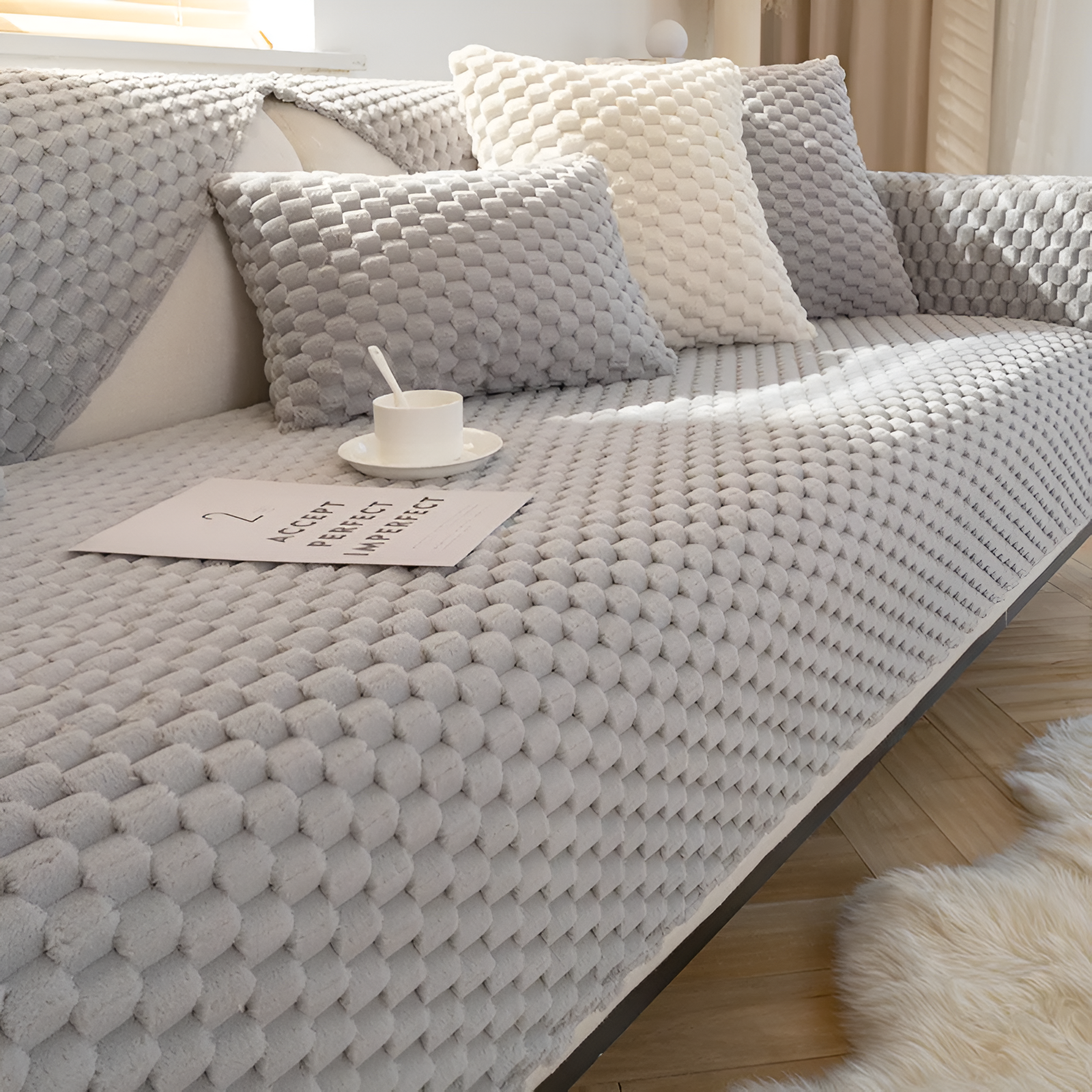 Sofa Cover Polyester Non Slip Machine Washable Couch Cover 3