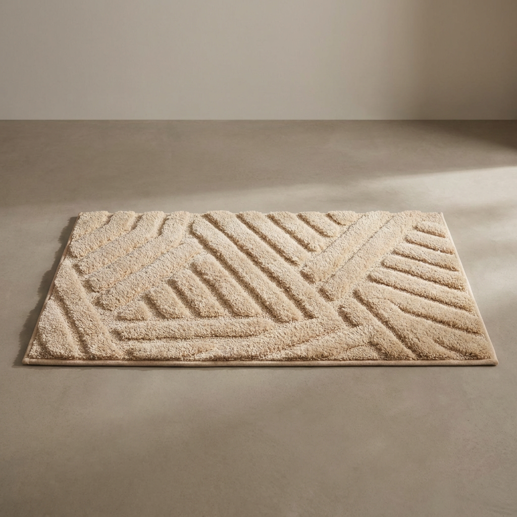 Soft Flocked Non-Slip Bath Mat – Quick-Dry Bathroom Rug for Comfort and Safety, Available in Multiple Sizes