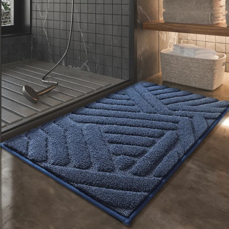 Soft Flocked Non-Slip Bath Mat – Quick-Dry Bathroom Rug for Comfort and Safety, Available in Multiple Sizes 3