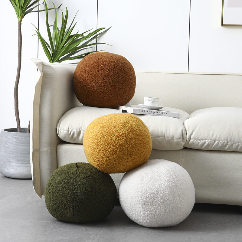 Soft Plush Floor Cushions – Round Floor Pillows in Earthy Colors for Cozy Seating and Relaxation, 11.8 Diameter 4