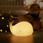Soft Silicone Night Lamp for Kids – Touch-Controlled Colors and Sleep Timer, Whale Design, Rechargeable USB 6