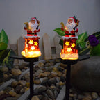 Solar-Powered Waterproof Santa Chimney LED Outdoor Light for Garden and Patio Decoration 0
