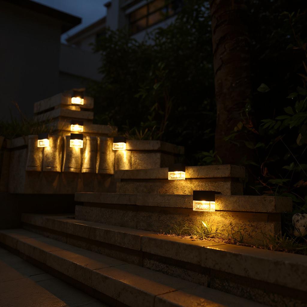 Solar Bubble Acrylic Step Deck Light - Modern Outdoor Solar Lighting 3