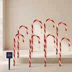 Solar Candy Cane Lights Set of 5 Outdoor Christmas Decorations 1