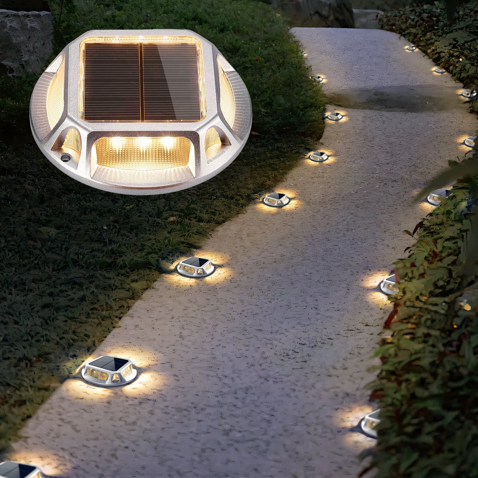 Solar Deck Lights - IP68 Waterproof LED for Outdoor Illumination 0
