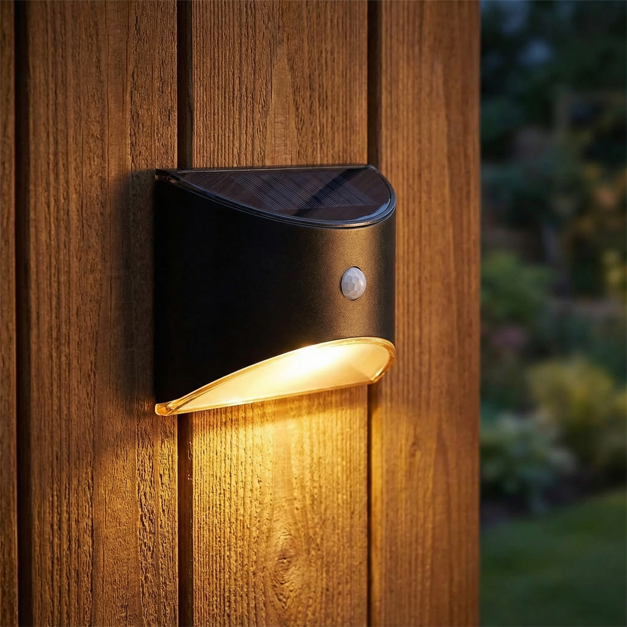 Solar Fence Light - Motion Sensor Solar Lights Outdoor for Safety 0