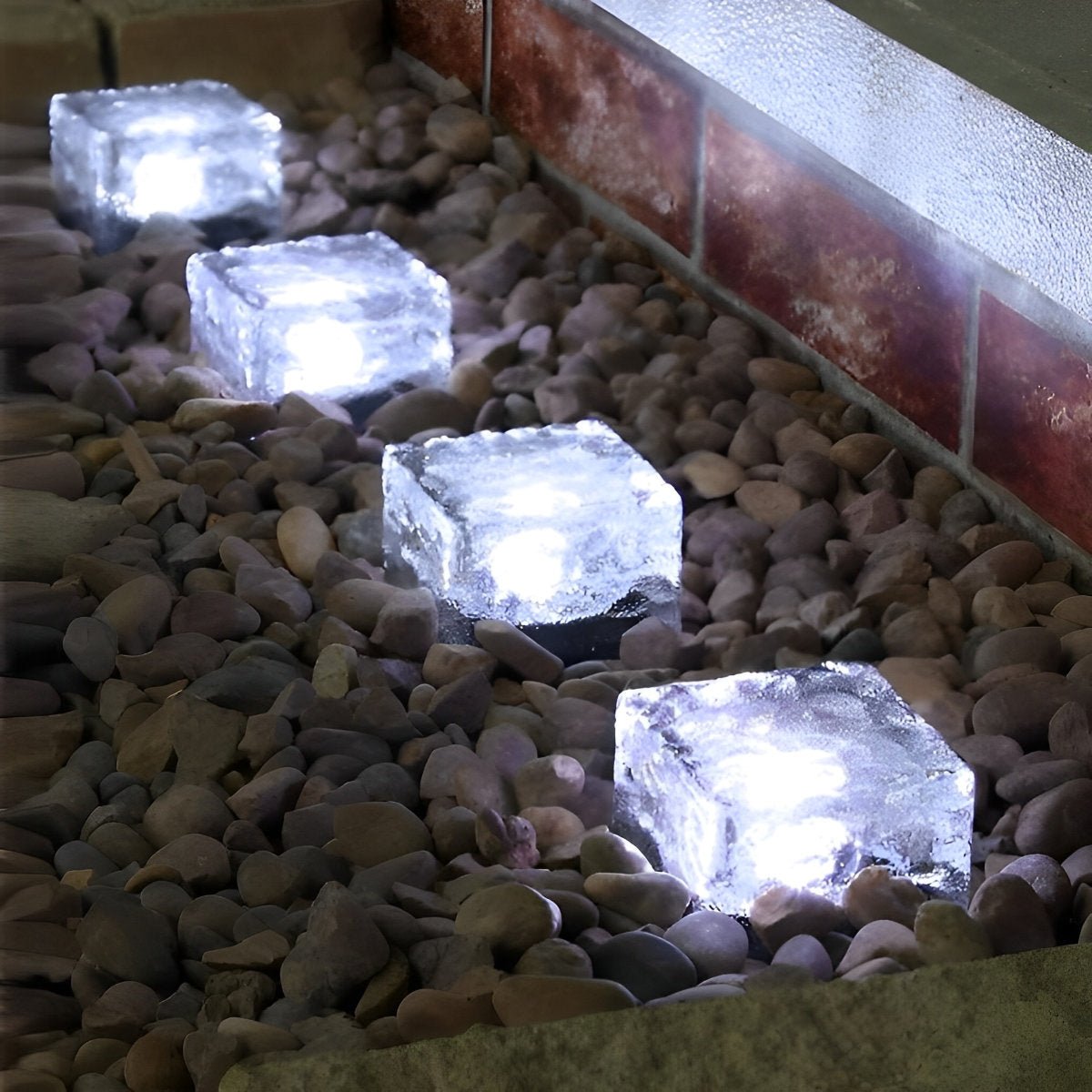 Solar Garden Lamp - Automatic Solar Lights Outdoor with Ice Cube Design 13