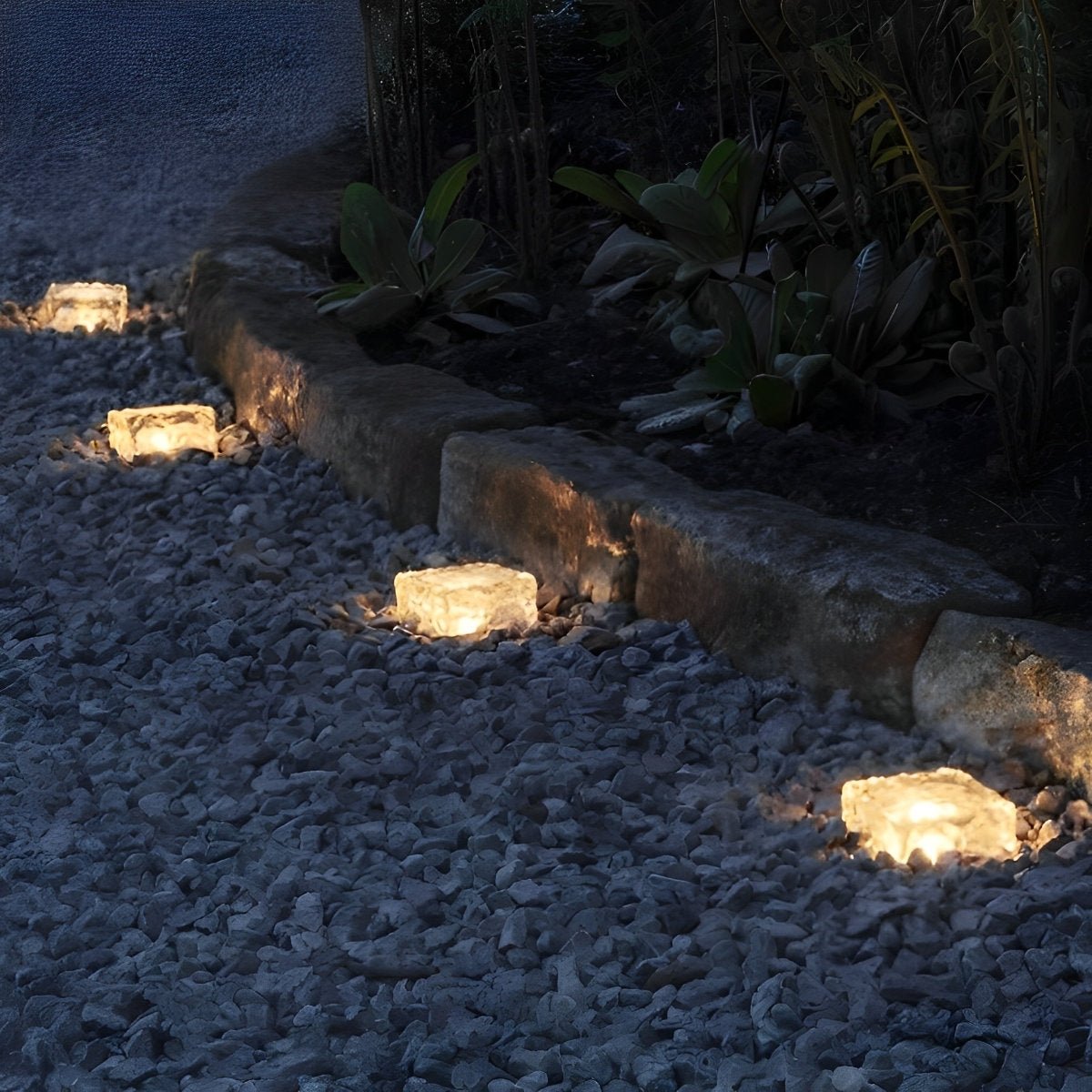 Solar Garden Lamp - Automatic Solar Lights Outdoor with Ice Cube Design 9