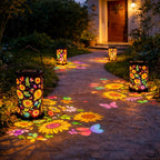 Solar Garden Lantern - Automatic Charging, 8H Runtime, Flower Projection 1