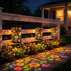 Solar Garden Lantern - Automatic Charging, 8H Runtime, Flower Projection 4