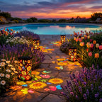 Solar Garden Lantern - Automatic Charging, 8H Runtime, Flower Projection 5