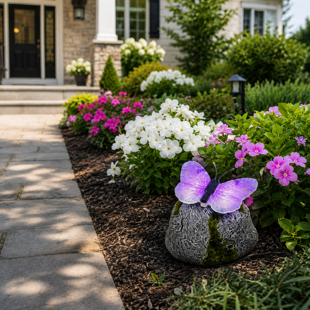Solar Garden Light - Realistic Stone Design for Automatic Outdoor Illumination 6