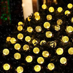 Solar Garden Lights - Weatherproof Crackled Glass Outdoor Illumination 4