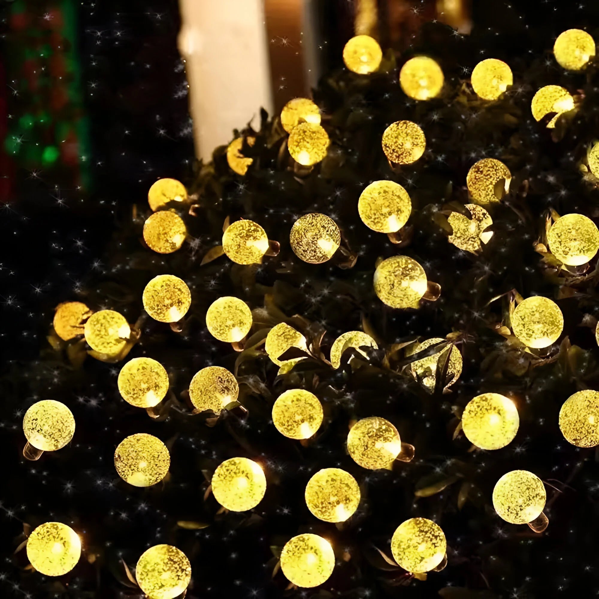 Solar Garden Lights - Weatherproof Crackled Glass Outdoor Illumination 4