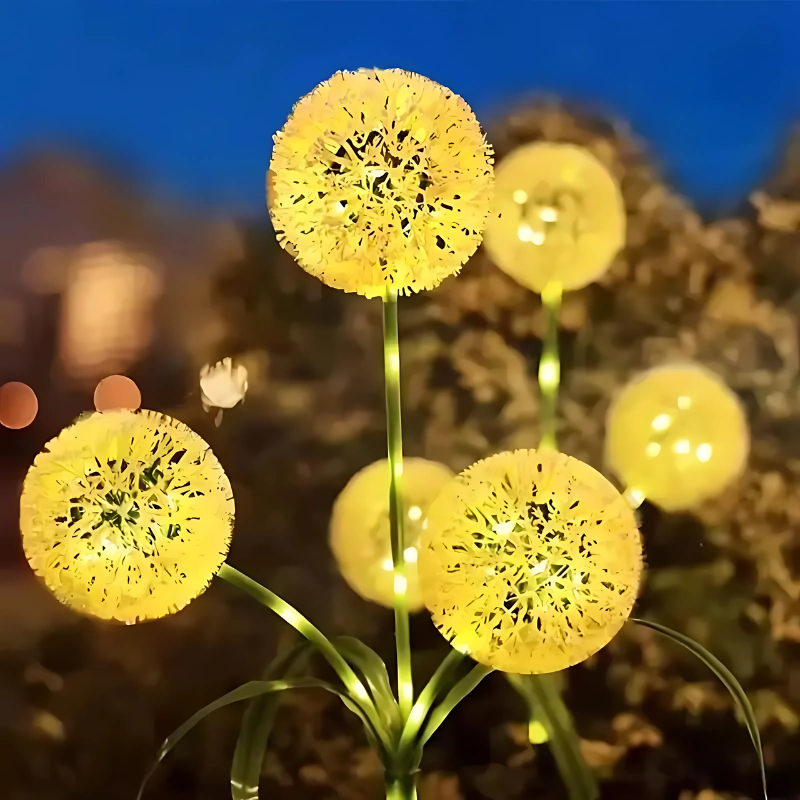 Solar Garden Lights – Colorful Dandelion LED Design for Outdoor Pathways and Garden Decor, Weatherproof Solar-Powered Illumination 2