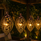 Solar Hanging Lantern - Handcrafted Copper Light for Outdoor Ambiance 10