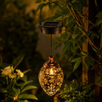 Solar Hanging Lantern - Handcrafted Copper Light for Outdoor Ambiance 6