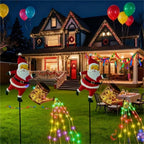 Solar Kettle Light - Multicolor LED Waterfall with Santa Figure 5