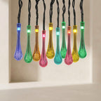 Solar LED String Lights 30 Teardrop Bulbs 8 Lighting Modes 1